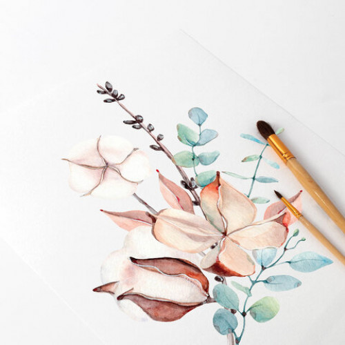 Папка для акварели БОЛЬШАЯ А2, 20 л., ГАРМОНИЯ, зерно, 200 г/м2, ГОЗНАК, BRAUBERG ART CLASSIC, 113211