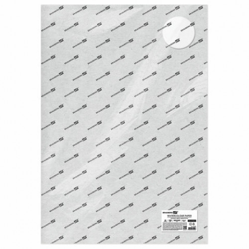 Бумага для акварели 300 г/м2 460x660 мм среднее зерно, 10 листов, BRAUBERG ART PREMIERE, 113233