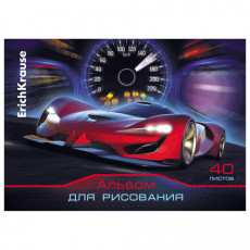 Альбом для рисования, А4, 40 л., склейка, обложка картон, бумага 120 г/м2, подложка, ERICH KRAUSE Drive, 53178 Альбом для рисования, А4, 40 л., склейка, обложка картон, бумага 120 г/м2, подложка, ERICH KRAUSE Drive, 53178
