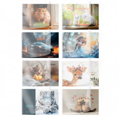 Альбом для рисования, пластиковая обложка, А4, 40 л., гребень, BRAUBERG, 210х297 мм, АССОРТИ-1 (8 видов), 107682 Альбом для рисования, пластиковая обложка, А4, 40 л., гребень, BRAUBERG, 210х297 мм, АССОРТИ-1 (8 видов), 107682