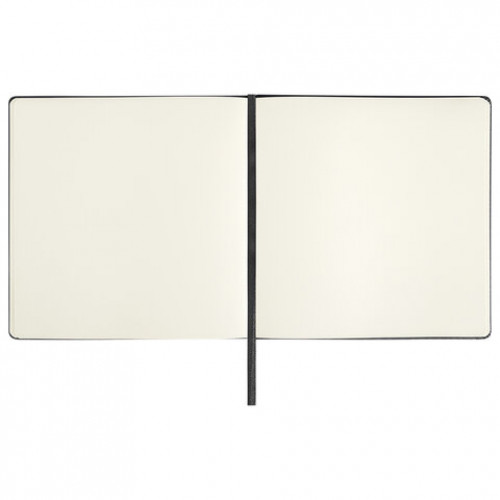 Скетчбук, слоновая кость 140 г/м2 200х200 мм, 80 л., КОЖЗАМ, резинка, BRAUBERG ART CLASSIC, черный, 113196