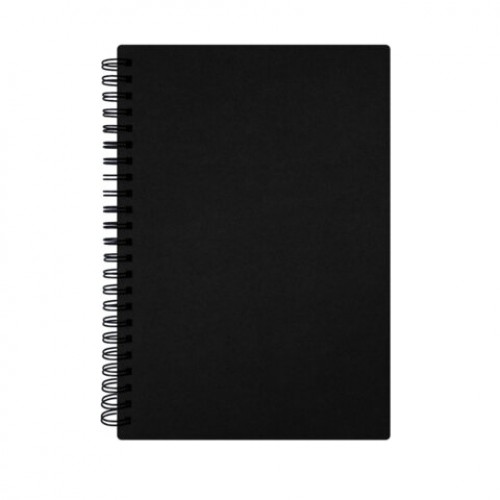 Скетчбук для маркеров, бумага ВХИ ГОЗНАК 200г/м2 145х205мм, 40л, гребень, твёрдая обложка, ЧЕРНЫЙ, BRAUBERG ART CLASSIC, 115079