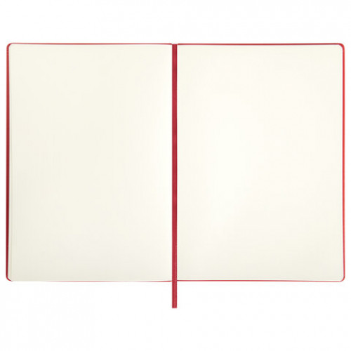 Скетчбук, слоновая кость 140 г/м2 210х297 мм, 80 л., КОЖЗАМ, резинка, BRAUBERG ART CLASSIC, красный, 113199