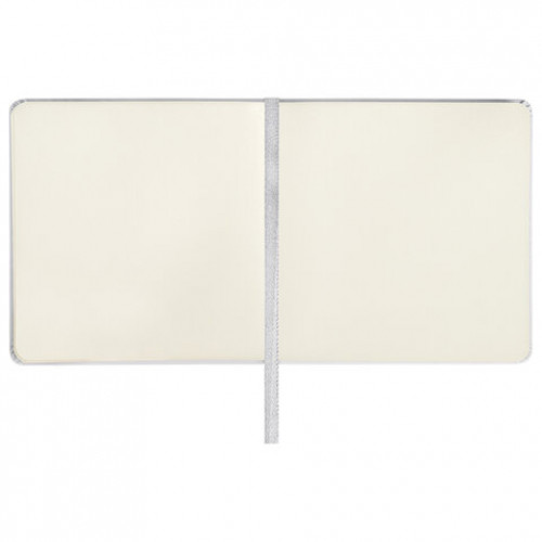 Скетчбук, слоновая кость 140 г/м2 120х120 мм, 80 л., КОЖЗАМ, резинка, BRAUBERG ART CLASSIC, белый, 113189