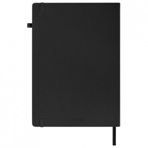 Скетчбук, черная бумага 140 г/м2 210х297 мм, 80 л., КОЖЗАМ, резинка, карман, BRAUBERG ART, черный, 113206