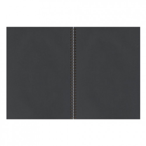 Скетчбук, черная бумага 120 г/м2, 148х210 мм, 32 л., гребень, BRAUBERG ART CLASSIC, 128952