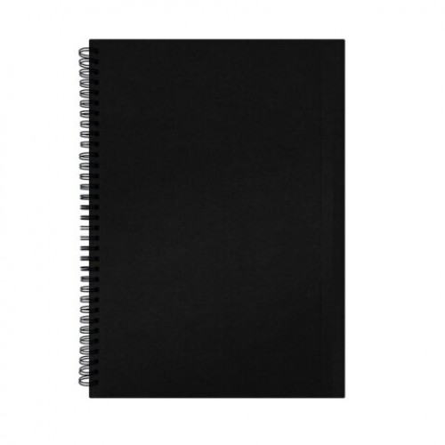 Скетчбук для маркеров, бумага ВХИ ГОЗНАК 200г/м2 210х297мм, 30л, гребень, твёрдая обложка, ЧЕРНЫЙ, BRAUBERG ART CLASSIC, 115080