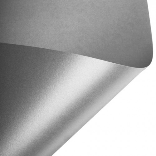Бумага (картон) для творчества (1 лист) SADIPAL Sirio А2+ (500х650 мм), 225 г/м2, серебряная фольга, 20259