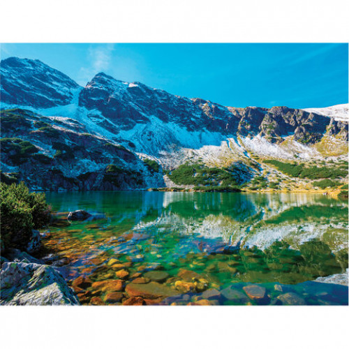Картина стразами (алмазная мозаика) 40х50 см, ОСТРОВ СОКРОВИЩ Горное озеро, на подрамнике, 662429