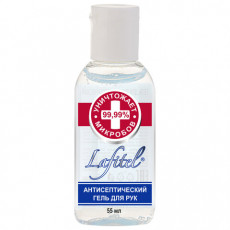 Антисептик-гель для рук (спирт 68%) 55мл LAFITEL (Лафитель), Алоэ, честный знак