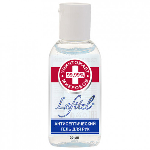 Антисептик-гель для рук (спирт 68%) 55мл LAFITEL (Лафитель), Алоэ, честный знак