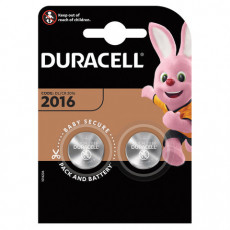 Батарейки DURACELL Lithium, CR2016, литиевые, КОМПЛЕКТ 2 шт., блистер