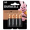 Батарейки КОМПЛЕКТ 4 шт., DURACELL Basic, AA (LR06, 15А), алкалиновые, пальчиковые, блистер, MN 1500 АА LR6