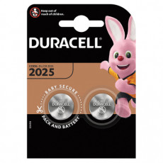 Батарейки DURACELL Lithium, CR2025, литиевые, КОМПЛЕКТ 2 шт., блистер