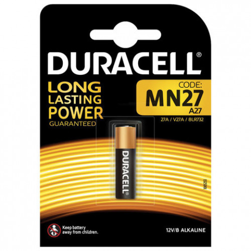 Батарейка DURACELL MN27, Alkaline, в блистере, 12 В