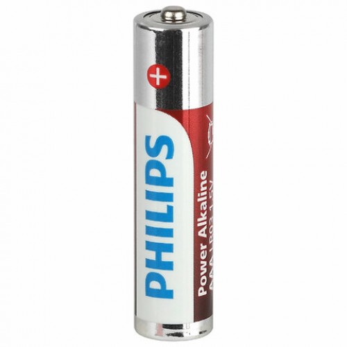 Батарейки алкалиновые мизинчиковые КОМПЛЕКТ 20 шт., PHILIPS Power Alkaline, ААА (LR03, 15А), блистер, Б0064654