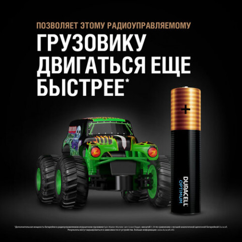 Батарейки КОМПЛЕКТ 4 шт., DURACELL Optimum, AA (LR6, 15А), х30 мощность, алкалиновые, пальчиковые, 5014061