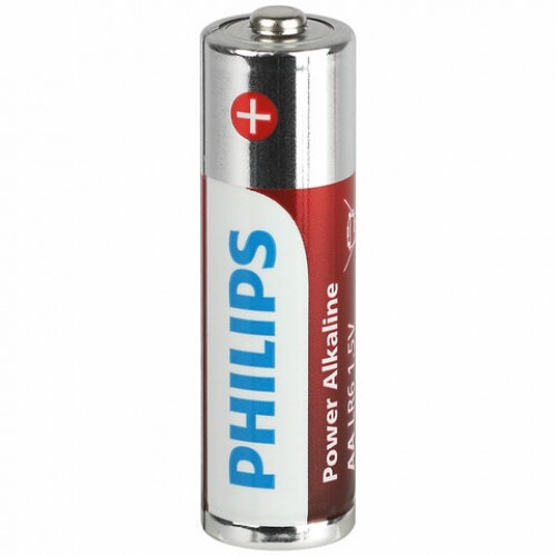 Батарейки алкалиновые пальчиковые КОМПЛЕКТ 20 шт., PHILIPS Power Alkaline, АА (LR6, 24А), блистер, Б0064673