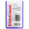 Бейдж вертикальный ERICH KRAUSE (54х90мм), корпус прозрачный с синим, 63713