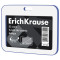 Бейдж горизонтальный ERICH KRAUSE (85х54мм), корпус прозрачный с синим, 63755