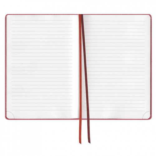 Блокнот А5 (148x213 мм), BRAUBERG Tweed, 112 л., гибкий, под ткань, линия, красный, 110965
