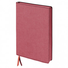 Блокнот А5 (148x213 мм), BRAUBERG Tweed, 112 л., гибкий, под ткань, линия, красный, 110965