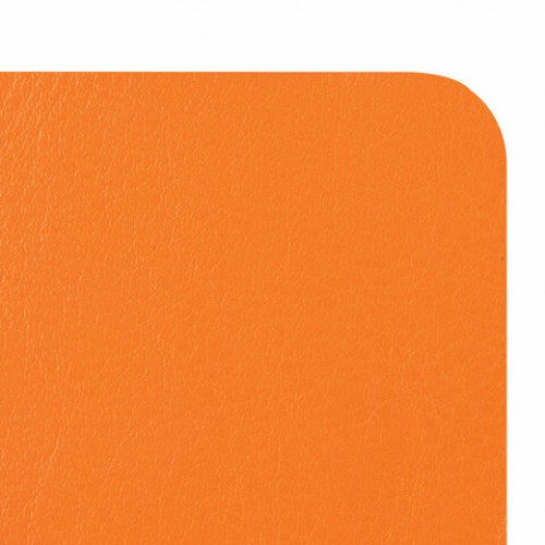 Блокнот А5 (148x218 мм), BRAUBERG Metropolis Ultra, под кожу, 80 л., резинка, клетка, оранжевый, 111019