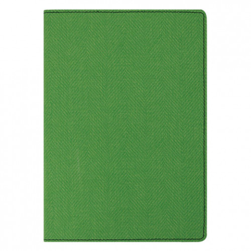 Блокнот А5 (148x213 мм), BRAUBERG Tweed, 112 л., гибкий, под ткань, линия, темно-зеленый, 110964