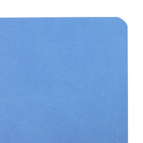 Блокнот А5 (130х210 мм), BRAUBERG ULTRA, под кожу, 80 г/м2, 96 л., клетка, голубой, 113011