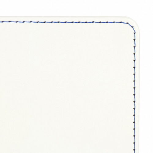 Блокнот А5 (148x218 мм), BRAUBERG Office, под кожу, 80 л., резинка, клетка, белый, 111029