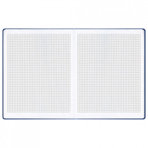 Тетрадь БОЛЬШОЙ ФОРМАТ (220х265 мм) В5, BRAUBERG NEBRASKA, 96 л., гибкая, под кожу, ручка, клетка, синий, 110958