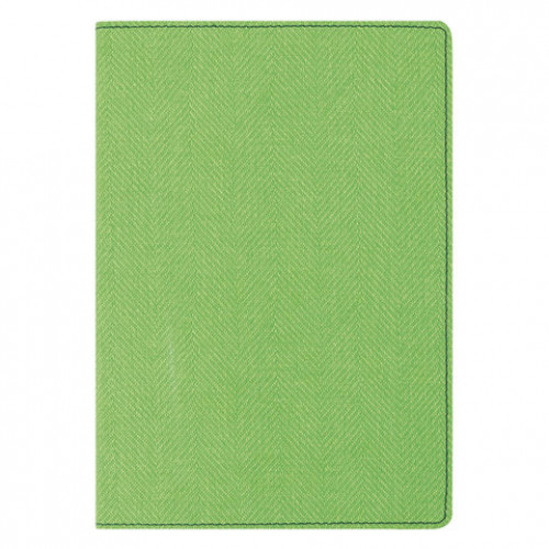 Блокнот А5 (148х213 мм), BRAUBERG Tweed, 112 л., гибкий, под ткань, линия, зеленый, 110968
