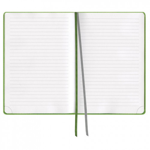Блокнот А5 (148х213 мм), BRAUBERG Tweed, 112 л., гибкий, под ткань, линия, зеленый, 110968