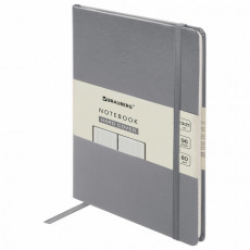 Блокнот А5 (130х210 мм), BRAUBERG ULTRA, балакрон, 80 г/м2, 96 л., клетка, серый, 113036 Блокнот А5 (130х210 мм), BRAUBERG ULTRA, балакрон, 80 г/м2, 96 л., клетка, серый, 113036