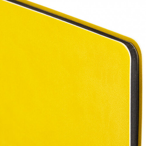 Блокнот А5 (148x218 мм), BRAUBERG Metropolis Mix, под кожу, 80 л., в точку, желтый, 113316