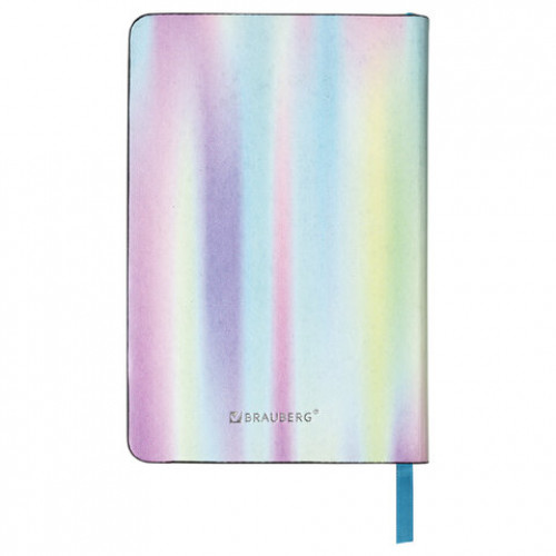 Блокнот МАЛЫЙ ФОРМАТ (100х150 мм) А6, BRAUBERG VISTA Gradient, под кожу, гибкий, срез фольга, 80 л., 112101