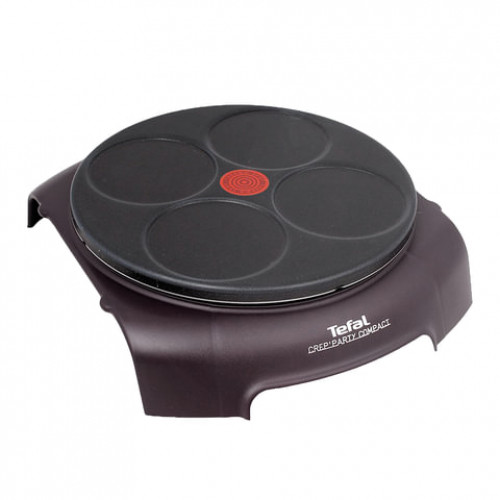 Блинница TEFAL PY303633, 720 Вт, 4 блина, антипригарное покрытие, пластик/алюминий, черная