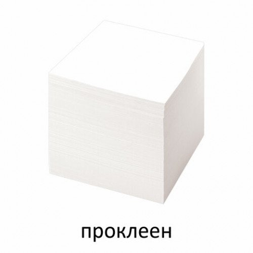 Блок для записей STAFF проклеенный, куб 9х9х9 см, белый, белизна 70-80%, 129205