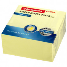 Блок самоклеящийся (стикеры) EXTRA STICKY BRAUBERG (Германия), ПАСТЕЛЬНЫЙ, 75х75 мм, 400 л., желтый, 112439 Блок самоклеящийся (стикеры) EXTRA STICKY BRAUBERG (Германия), ПАСТЕЛЬНЫЙ, 75х75 мм, 400 л., желтый, 112439
