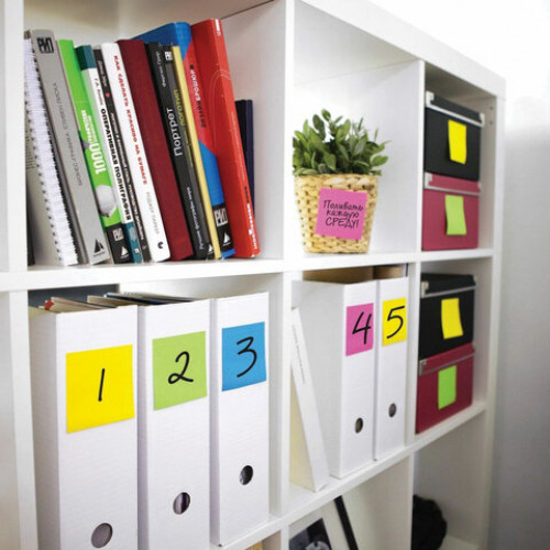 Блоки самоклеящиеся (стикер) POST-IT ORIGINAL Неоновая радуга 76х76 мм, КОМПЛЕКТ 24 шт. по 100 л., CP654-NP24