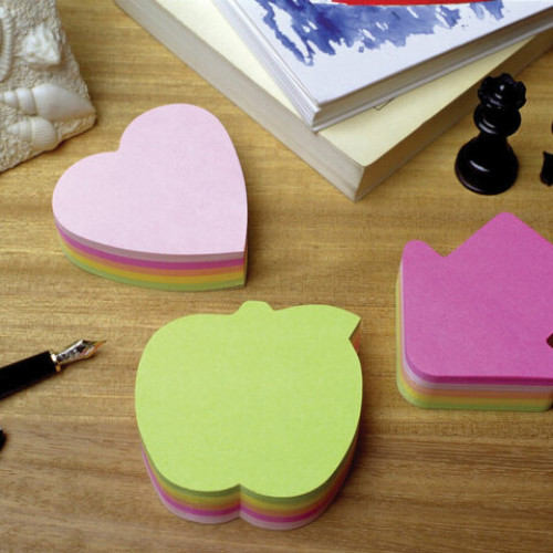 Блоки самоклеящиеся (стикер) POST-IT ORIGINAL Сердце 70х70 мм, фигурные, КОМПЛЕКТ 3 шт. по 75 л., 2007H