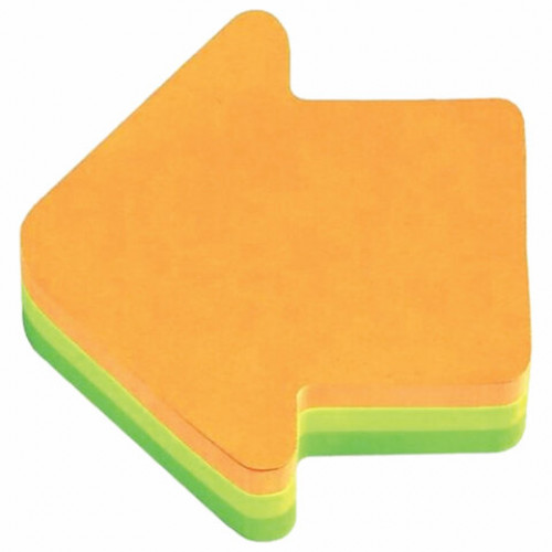Блоки самоклеящийся (стикер) POST-IT ORIGINAL Стрелка 70х70 мм, фигурные, КОМПЛЕКТ 3 шт. по 75 л., 2007A
