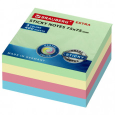 Блок самоклеящийся (стикеры) EXTRA STICKY BRAUBERG (Германия), ПАСТЕЛЬНЫЙ, 75х75 мм, 400 л., 4 цвета, 112440 Блок самоклеящийся (стикеры) EXTRA STICKY BRAUBERG (Германия), ПАСТЕЛЬНЫЙ, 75х75 мм, 400 л., 4 цвета, 112440