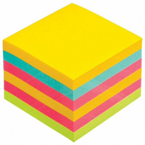 Блоки самоклеящиеся (стикер) POST-IT Радуга Плюс 76х76 мм, КОМПЛЕКТ 6 шт. по 100 листов, ассорти, 654-RNBW