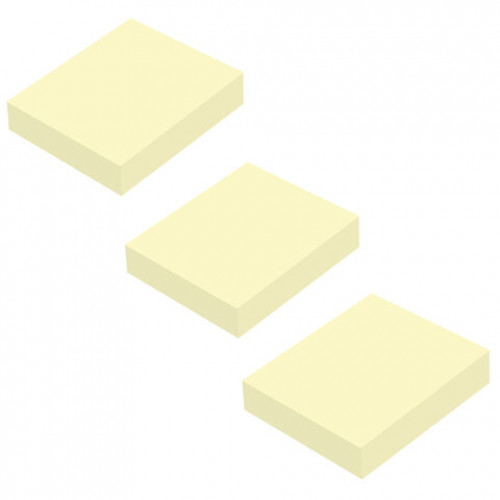 Блоки самоклеящиеся EXTRA STICKY BRAUBERG (Германия), ПАСТЕЛЬНЫЕ, 40х50 мм, КОМПЛЕКТ 12 шт. по 100 л., желтые, 112413