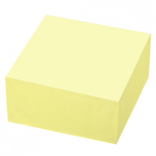 Блок самоклеящийся (стикеры) EXTRA STICKY BRAUBERG (Германия), ПАСТЕЛЬНЫЙ, 75х75 мм, 400 л., желтый, 112439