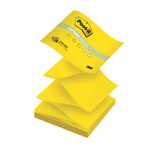 Блок самоклеящийся (стикер) POST-IT ORIGINAL Лето (Z-блок) 76х76 мм, 100 л., желтый неон, R330-ONY