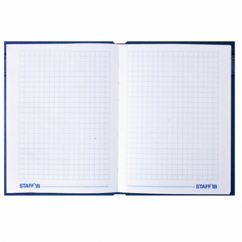 Блокнот МАЛЫЙ ФОРМАТ (110х147 мм) А6, 80 л., твердый переплет, ламинированная обложка, клетка, STAFF, Джинса, 120952