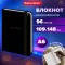 Блокнот с резинкой в клетку 96л, МАЛЫЙ ФОРМАТ А6 109х148, твердая обложка, BRAUBERG, Дизайн 3, 116333