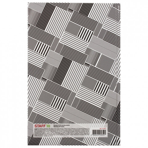 Блокнот (135х206 мм) А5 STAFF, 80 л., твердый, клетка, Pattern, 111601